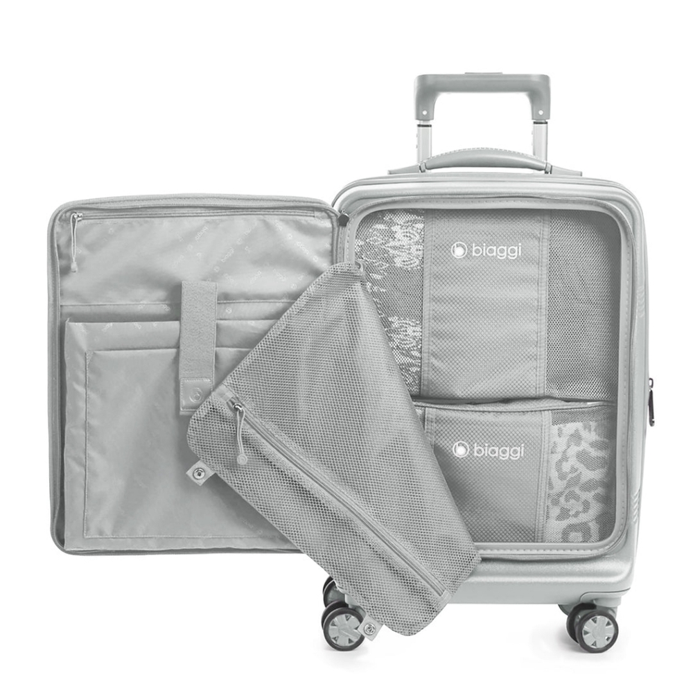 Biaggi Runway Hardside Hybrid 22" Carry On Luggage With TSA Lock - Picture 6 of 8